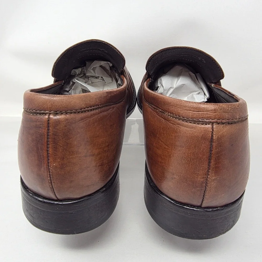 Cole Haan Penny Loafer Mens 10 M Nike Air C08601 Brown Leather Moc Toe Good